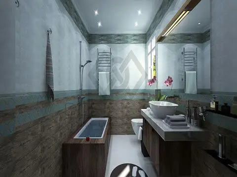 تصميم وتشطيب حمام الضيوف