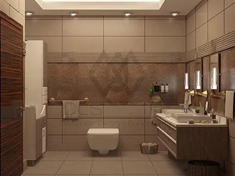 تصميمات ثلالثية الابعاد للحمام الماستر