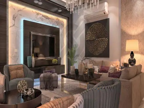 احدث ديكورات غرف الاستقبال