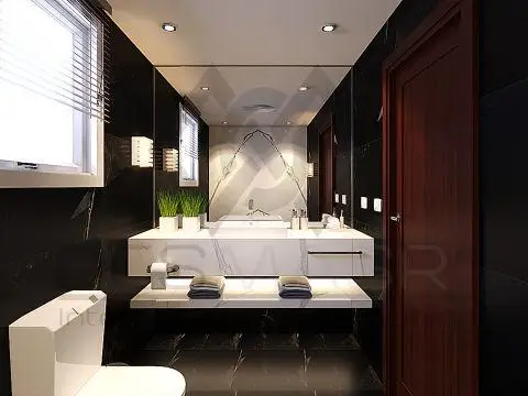 تصميم حمامات مميزة للضيوف