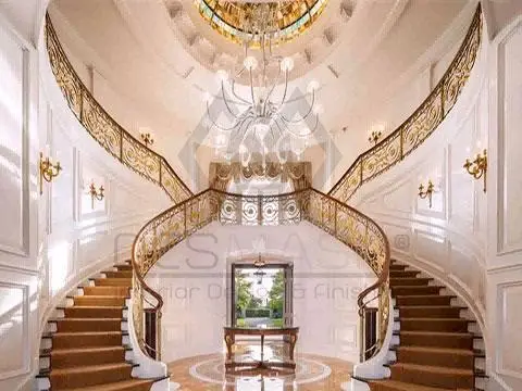 تصميم سلالم كلاسيك للفلل والقصور